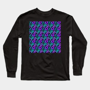 Retro '70's Purple and Teal Long Sleeve T-Shirt